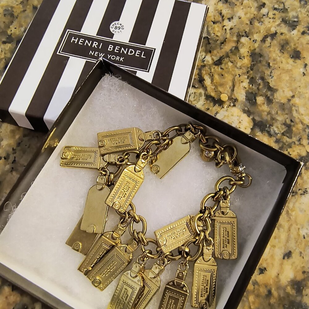 Henri Bendel gold charm bracelet